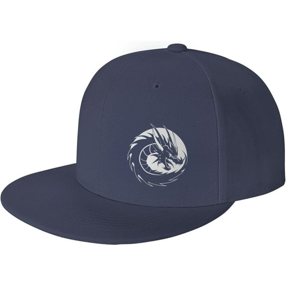Orient Dragon Flat Bill Hats Teens Cool Snapback Baseball Cap Unisex