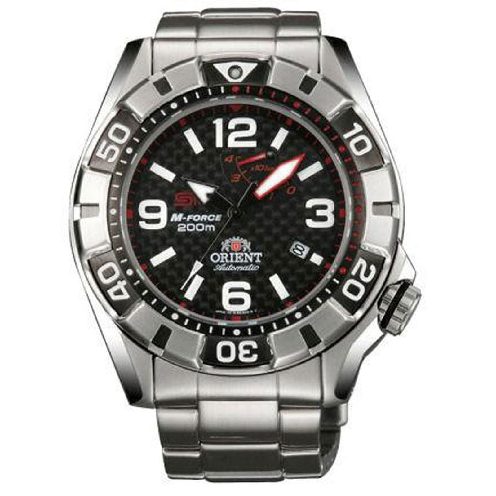 Orient EL03003B Men s M Force Limited STI Black Dial Automatic Winding Power Reserve Dive Watch Walmart