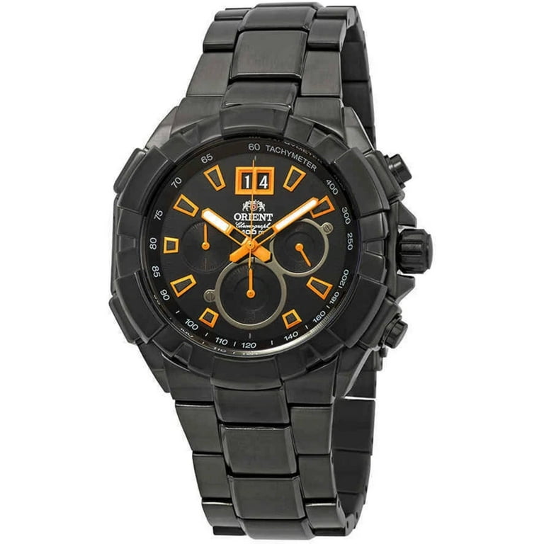 Orient Enterprise Chronograph Black Dial Men's Watch FTV00006B
