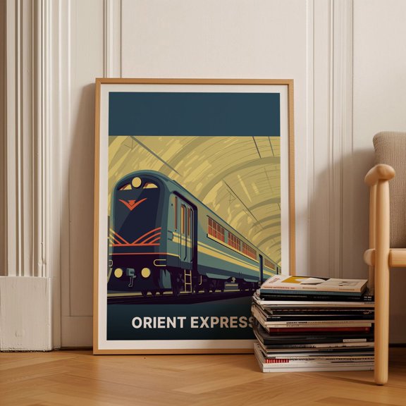 Orient Express Art Deco Travel Poster London to Paris C2097