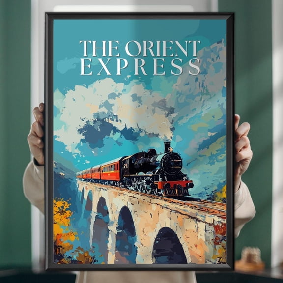 Orient Express Poster: Luxury Steam Train Travel Wall Art UNFRAMED PAPER POSTER, Home Decor, Vintage Gift, Living Room Dercor