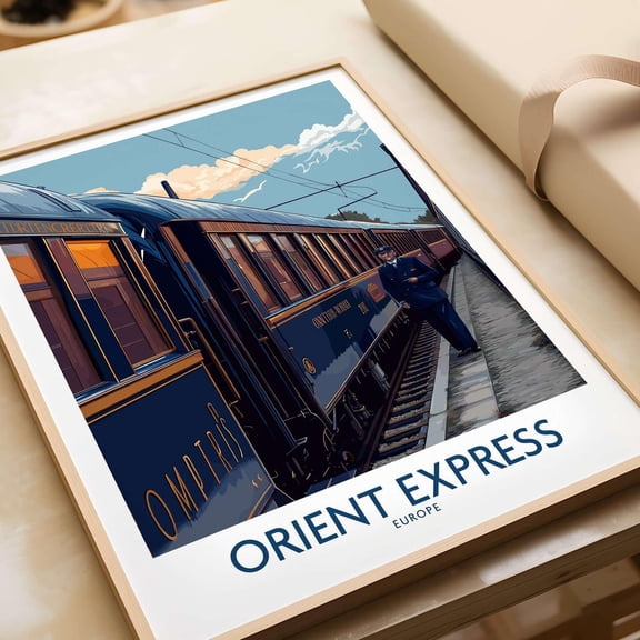 Orient Express Vintage Train Wall Art Decor Unframed Paper Print