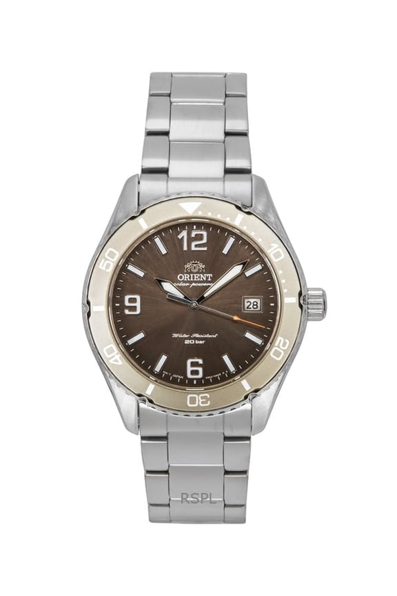 Mako III Stainless Steel Brown Dial Solar Diver's RA-WJ0004Y 200M Men's Watch