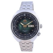 Orient Mens 21 mm Revival Stainless Steel Automatic Divers Wristwatch, Green, RA-AA0E02E19B