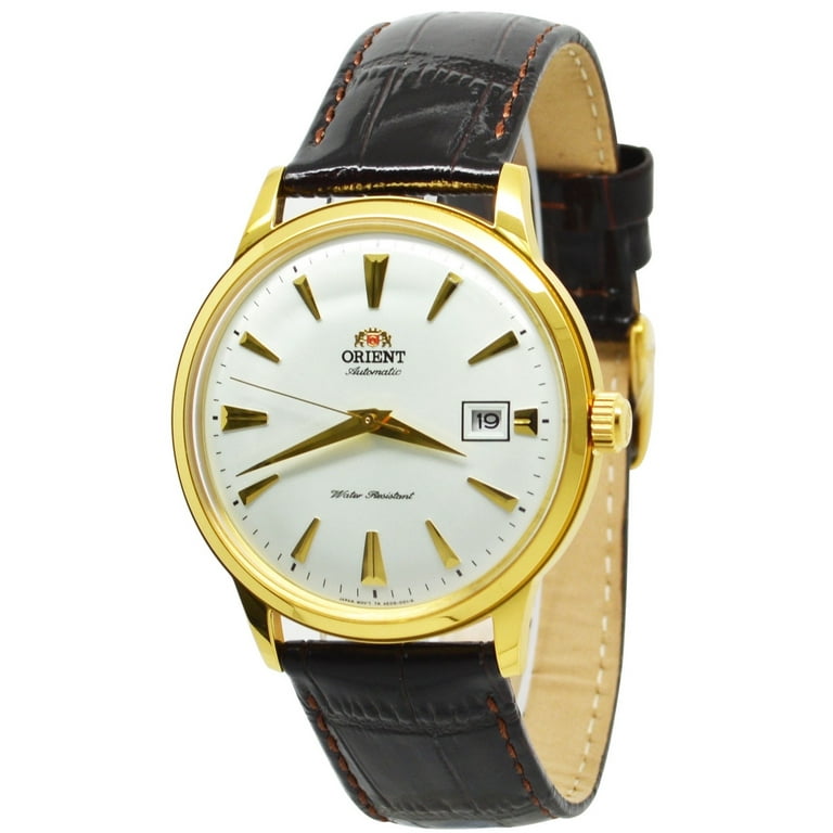 Orient Men s 2nd Generation Bambino FAC00003W0 Automatic Brown Leather Band Watch