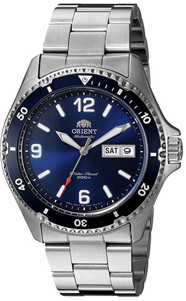 Orient Men's AA02002D Mako II Blue Dial Steel Bracelet Automatic