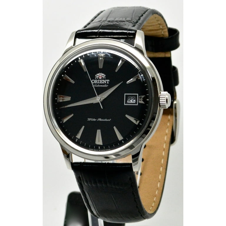 Orient Men s AC00004B Bambino II Automatic Black Dial Black Leather Strap Watch Walmart
