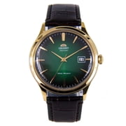Orient Mens Bambino Version 4 FAC08002F0 Green Dial Brown Leather Band Watch