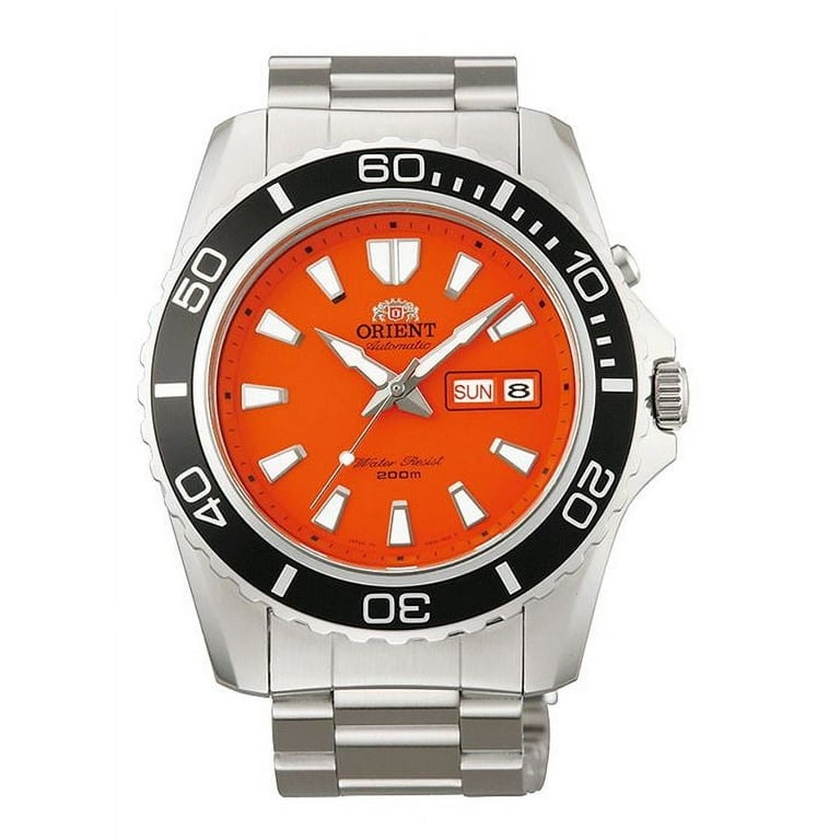 Orient Men's Orange Mako Automatic Dive Watch CEM75001M