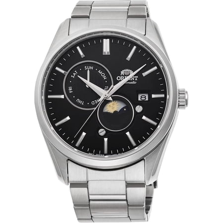 Orient Men's Sun and Moon Automatic Black Dial Watch - RA-AK0307B30B