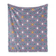thumbnail image 1 of Orient Soft Flannel Fleece Throw Blanket, Geometric Lines and Stars Based on Traditional Oriental Eastern World, Cozy Plush for Indoor and Outdoor Use, 60" x 80", Multicolor, by Ambesonne, 1 of 6