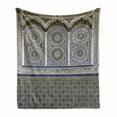 thumbnail image 1 of Orient Soft Flannel Fleece Throw Blanket, Nostalgic Moroccan Architecture Stone Carving and Motifs Majestic Ottoman Empire, Cozy Plush for Indoor and Outdoor Use, 70" x 90", Multicolor, by Ambesonne, 1 of 5