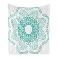 thumbnail image 1 of Orient Soft Flannel Fleece Throw Blanket, Persian Style Oriental Floral Pattern with Middle Eastern Bohemian Effects, Cozy Plush for Indoor and Outdoor Use, 60" x 80", Seafoam, by Ambesonne, 1 of 6