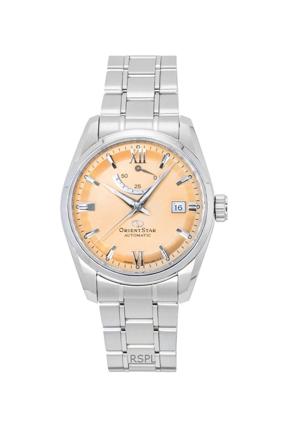 Star Contemporary Stainless Steel Copper Dial Automatic RE-AU0108G 100M Men's Watch