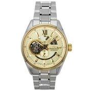 Orient Star Contemporary Stainless Steel Skeleton Champagne Dial Automatic RE-AV0124G 100M Mens Watch
