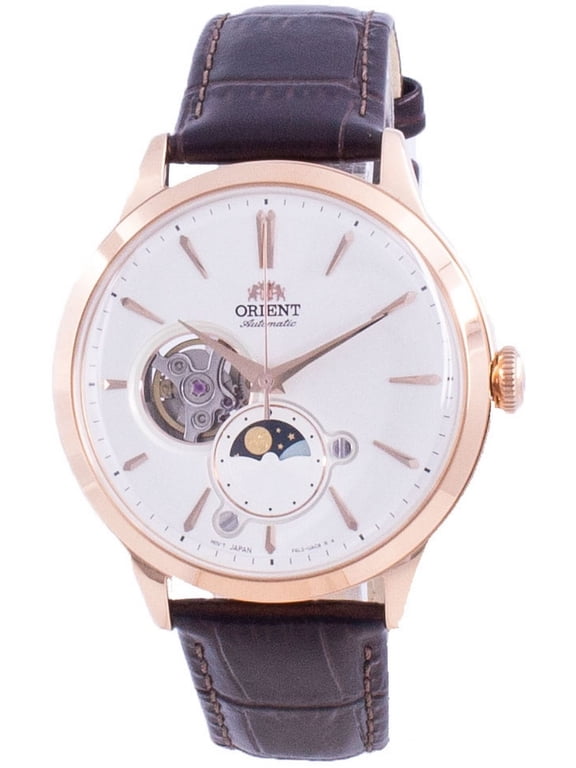Men's 20 mm Brown Leather Anniversary Skeleton Wristwatch, RA-AS0102S10B
