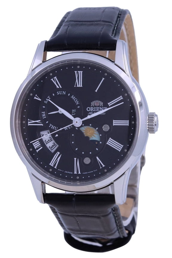 Sun and Moon Automatic Black Dial Men's Watch RA-AK0010B10B