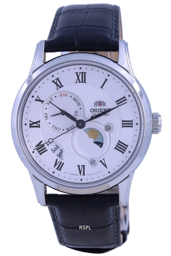 Sun and Moon Automatic White Dial Men's Watch RA-AK0008S10B