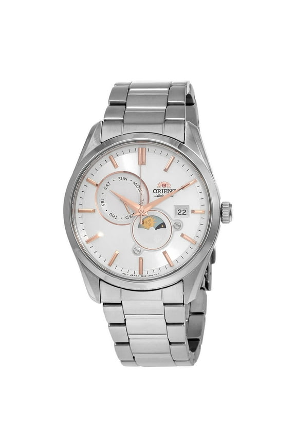 Sun and Moon Automatic White Dial Men's Watch RA-AK0306S10B