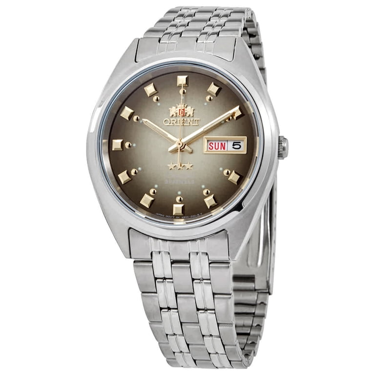 Orient Tri Star Automatic Gold Dial Men display picture 1