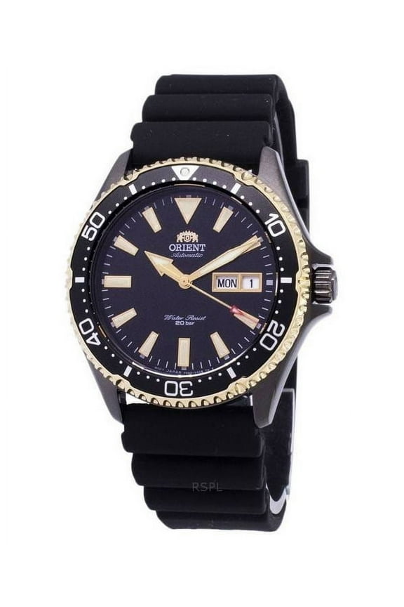 by Orient Men's 21 mm Diver's Stainless Steel, Rubber Wristwatch, Black, RA-AA0005B19B