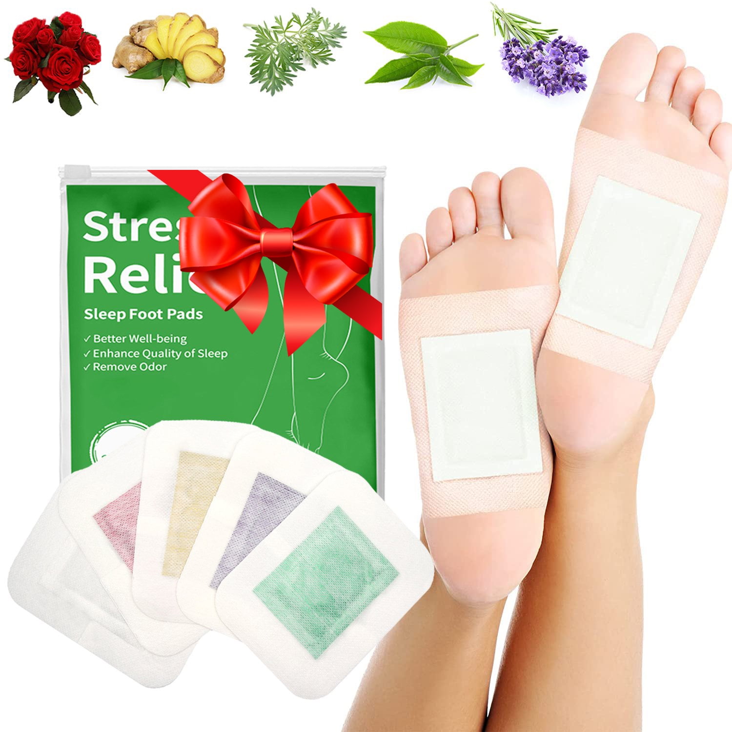 OrientLeaf Detox Foot Pads 120 Pcs, Ginger Foot Detox Pads, Sleep Aid