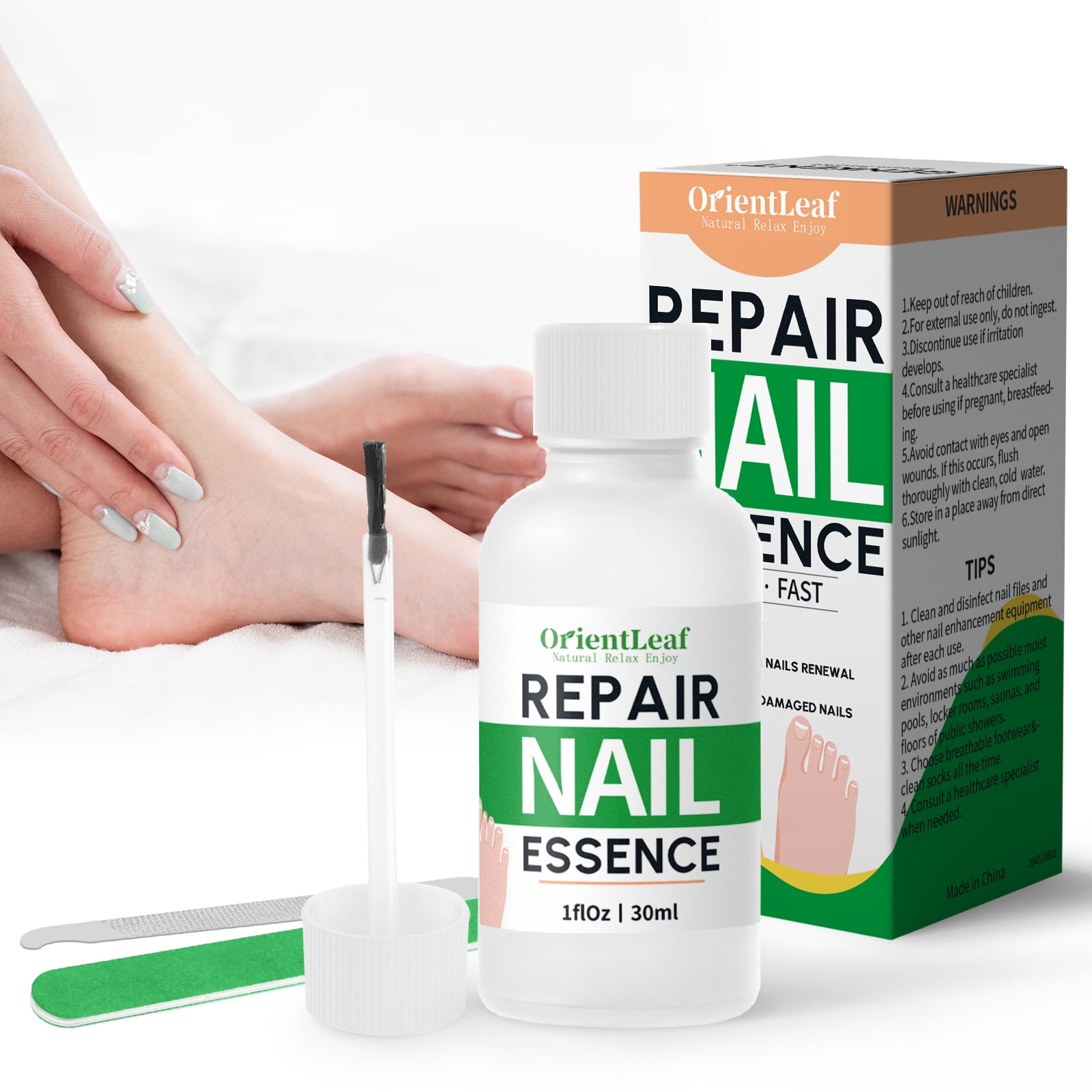 OrientLeaf Nail Fungus Treatment with Nail File, Toenail Fungus