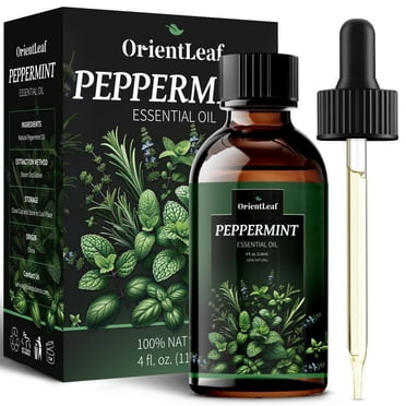 OrientLeaf Pure Peppermint Essential Oil for Skin Hair Diffuser Massage, 4 fl Oz