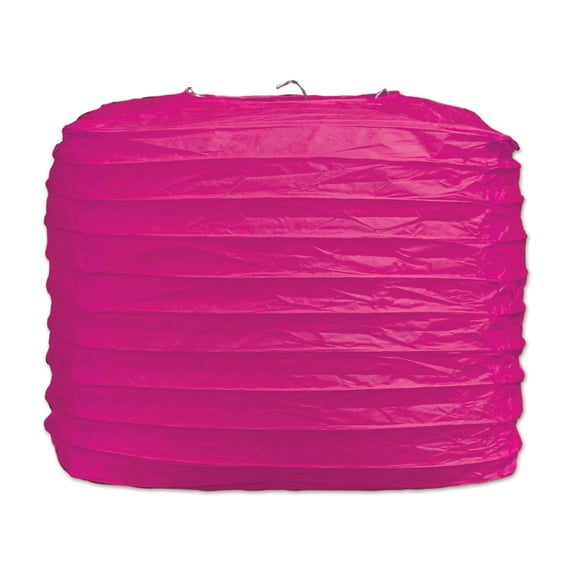 Oriental Asian Square Paper Cerise Lanterns Hanging Party Decoration