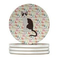 thumbnail image 1 of Oriental Bicolor Cat Christmas Large Sandstone Coasters Pack of 4 4 in x 4 in, 1 of 3