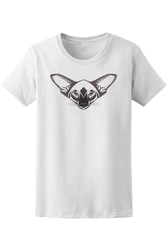 Oriental Cat Siamese Geometrical T-Shirt Women -Image by Shutterstock, Female Large