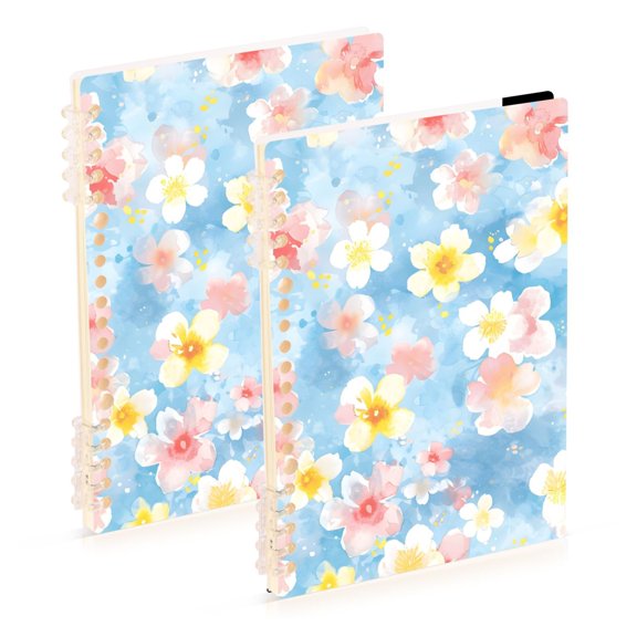 Oriental Cherry Notebook Detachable Coil Notebook Diary Plan Book A5 Size 60 Pages 1 Pack