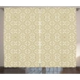 thumbnail image 1 of Ambesonne Oriental Curtains 2 Panel Set, NeoClassical Pattern, 108" x 96", Ivory and Pale Coffee, 1 of 3