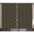thumbnail image 1 of Ambesonne Oriental Curtains 2 Panel Set, Floral Mandala Motifs, 108" x 84", Multicolor, 1 of 3