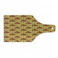 thumbnail image 1 of Oriental Cutting Board, Middle East Pattern Happy New Year in Hebrew Letters Apple Pomegranate, Decorative Tempered Glass Cutting and Serving Board, Wine Bottle Shape, Multicolor, by Ambesonne, 1 of 1