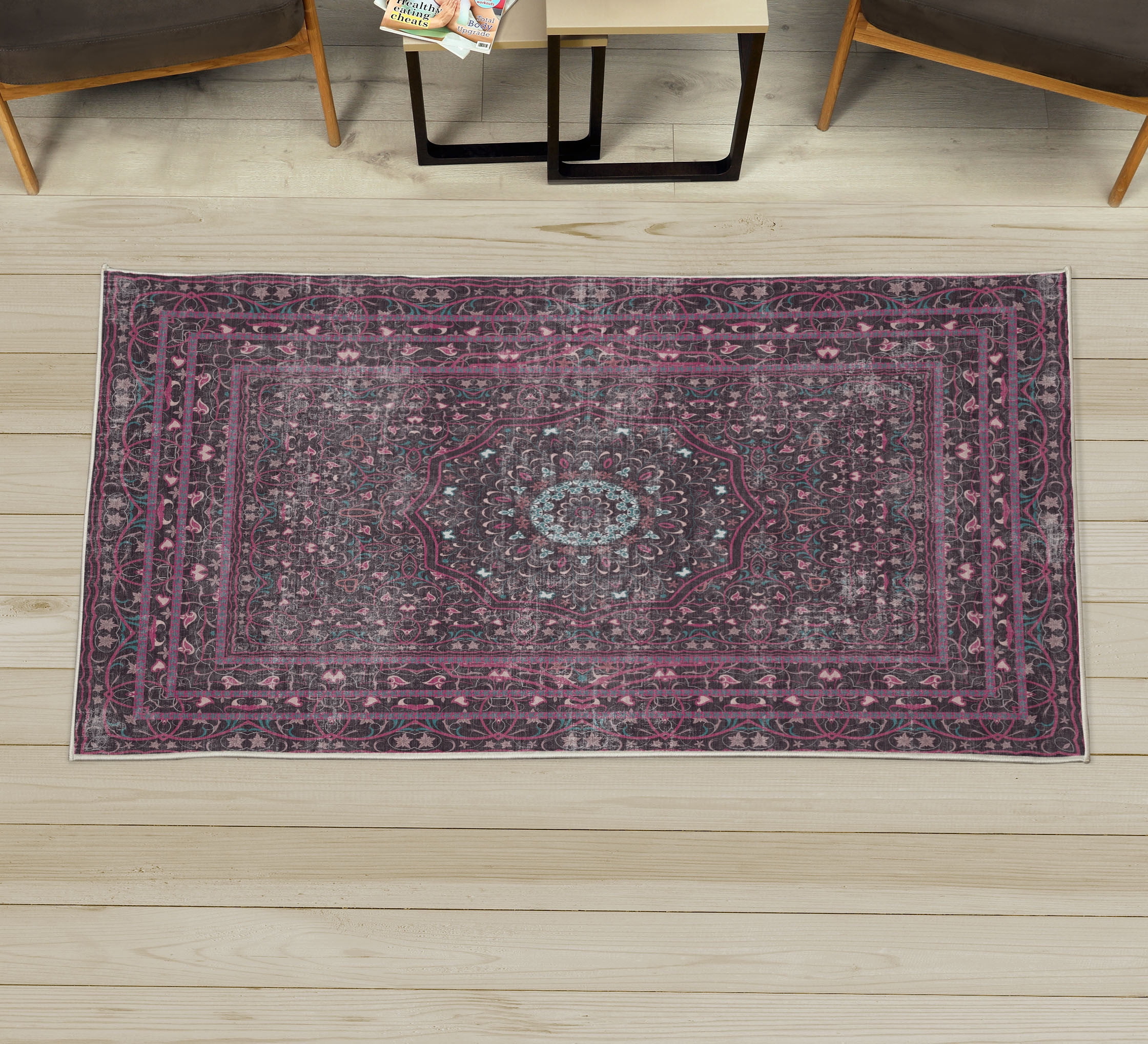 Unique Throw Rug Designs Reference: Oriental Decorative Rug Vintage Design Antique Artwork Mandala Look