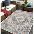 thumbnail image 1 of Oriental Distressed Beige Blue Boho Rug For Living Room Bedroom Diningroom Playroom Large Washabel Area Rugs Rustic Non Slip Thin Office Kitchen Indoor Outdoor Carpet Mat 1x2ft, 1 of 6