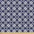 thumbnail image 1 of Ambesonne Oriental Fabric by the Yard Upholstery, Folkloric Spanish Talavera, 3 Yards, Night Blue and White, 1 of 5