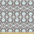 thumbnail image 1 of Ambesonne Oriental Fabric by the Yard Upholstery, Eastern Curves Flourishes, 10 Yards, Pale Teal Dark Taupe, 1 of 5