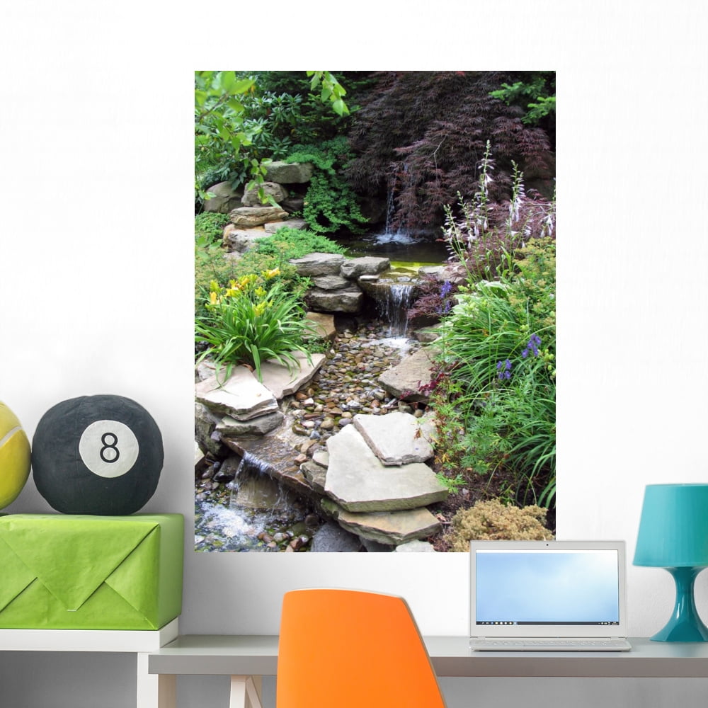 Oriental Falls Wall Mural Decal by Wallmonkeys Vinyl Peel and Stick ...
