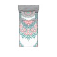 thumbnail image 1 of Oriental Fitted Sheet & Pillow Sham Set, Soft Colored Mandala South Culture Inspired Floral Image, Decorative Printed 4 Piece Bedding Decor Set, Twinxl, Turquoise Coral Teal, by Ambesonne, 1 of 3