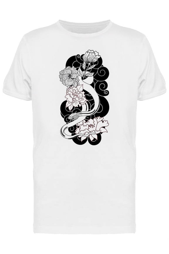 Oriental Flowing Snake T-Shirt Men -Image by Shutterstock, Male Medium