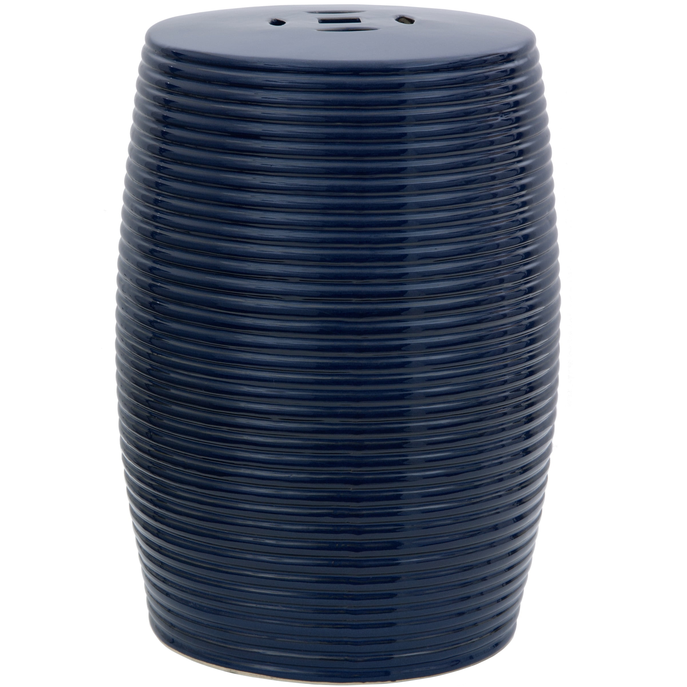 Garden Stools Ceramic JONATHAN Y Poppies White/Blue