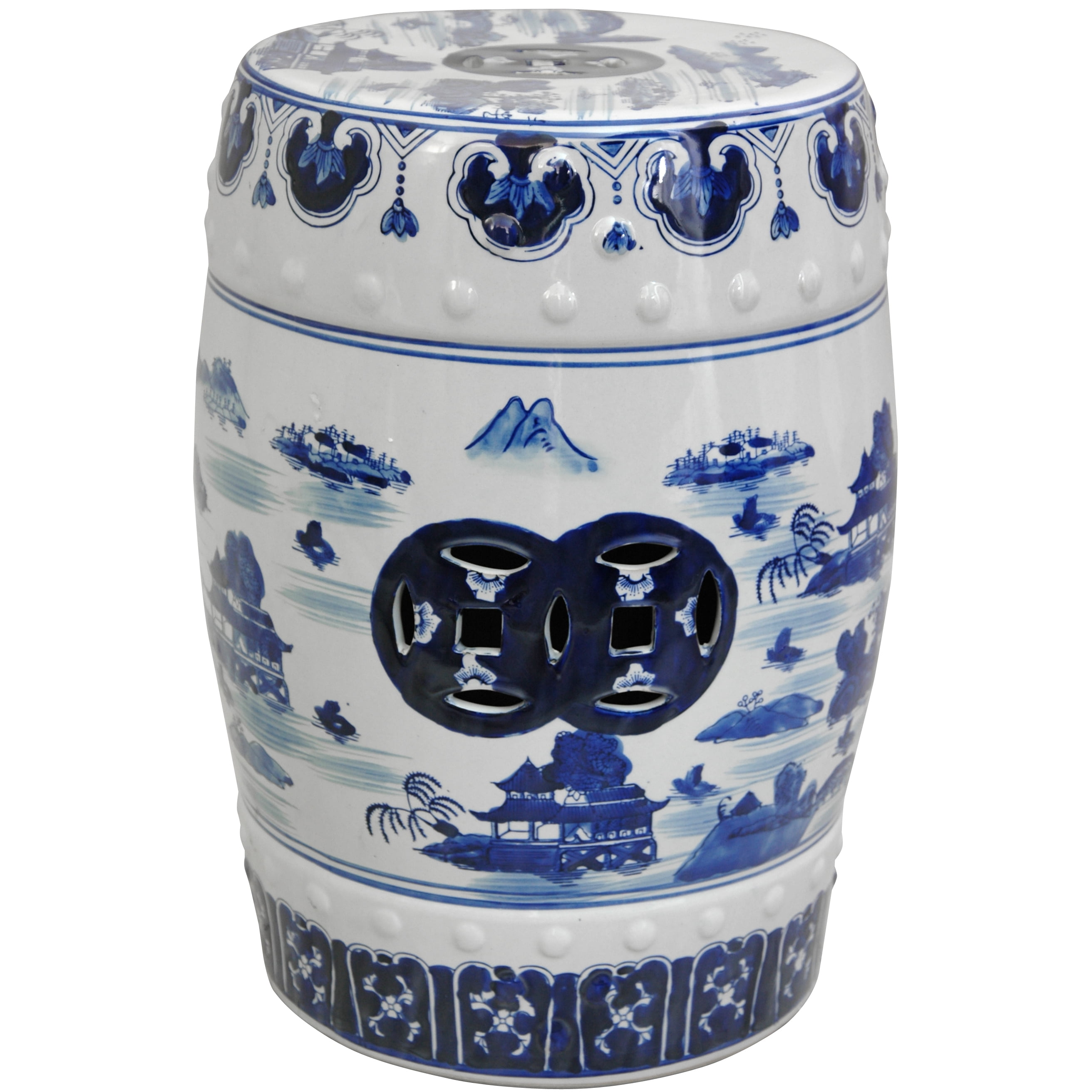 Blue and white porcelain stool deals