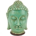 thumbnail image 1 of Oriental Furniture 10" Porcelain Thai Buddha Head Statue, Buddhism, Decorative piece, 1 of 3