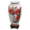 thumbnail image 1 of Oriental Furniture 14" Cherry Blossom Porcelain Tung Chi Vase, 1 of 2