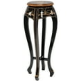 thumbnail image 1 of Oriental Furniture 15" x 15" x 36" Black Wood Plant Stand, 1 of 3