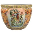 thumbnail image 1 of Red Lantern 16" Horse in Meadow Porcelain Fishbowl Planter, 1 of 7