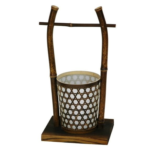 Oriental Furniture 16" Japanese Rice Bucket Lantern, decorative item, oriental design, any occasion, any room