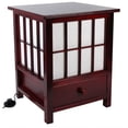 thumbnail image 1 of Oriental Furniture 19" Hokkaido Lamp with Drawer, Table lamp, end table lamp, Living room, bedroom item, 1 of 2